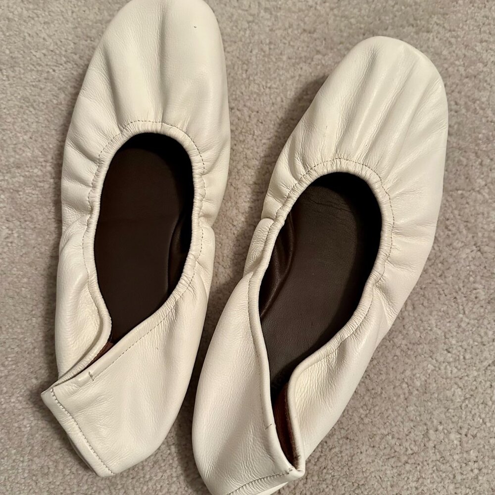 Reformation White Rounded-Toe Ballet Flats - Picture 7 of 7